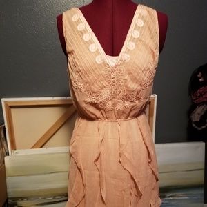 Lauren Conrad embroidered ruffle dress